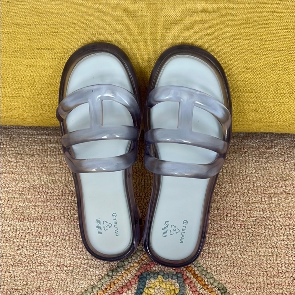 Telfar Gray Sandals with Wide Straps